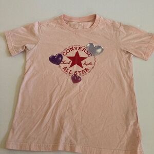 Converse Girls All Star Pink Graphic Tee-XS